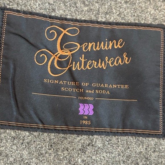 Scotch & Soda Men’s Gray and Navy Wool Peacoat Size XL - Picture 13 of 14